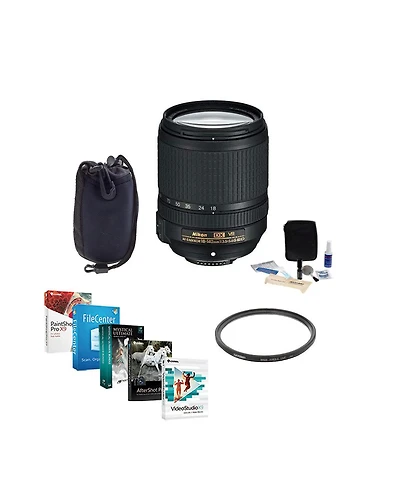 Nikon Nikon 18-140mm f/3.5-5.6G Ed Af-s Dx Nikkor Vr Lens - Bundle with Uv Filter & Pro Software