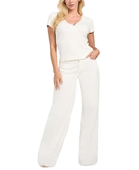 Guess Women's Henley Neck Short Sleeve Top