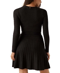 Guess Women's Hana Belted Long Sleeve Dress