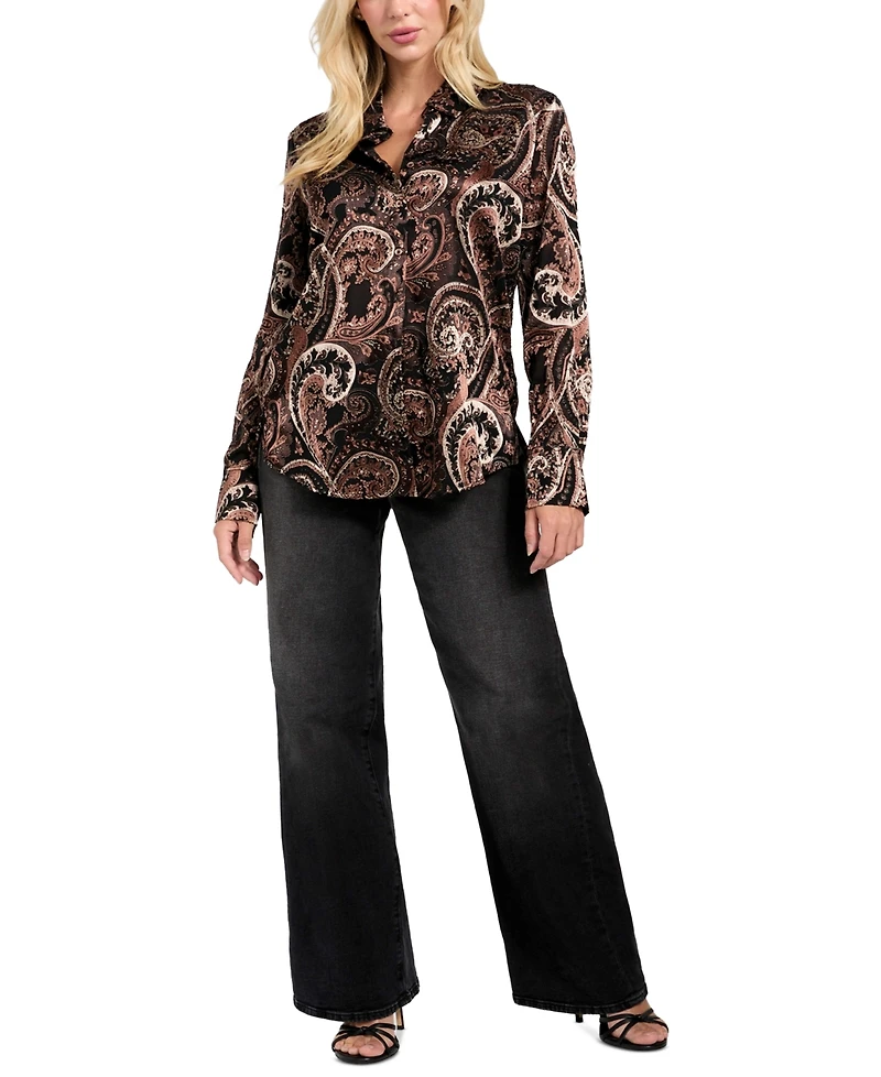 Guess Women's Clarisse Oversized Printed Shirt