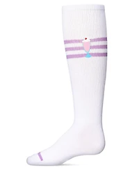Memoi Girls' Summer Sweets Varsity Cotton Blend Knee High Sock