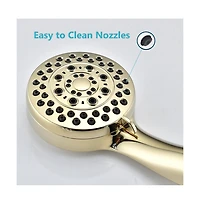 Rainsken Handheld Shower Head with Hose High Pressure Shower Heads, Gold