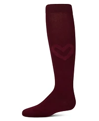 MeMoi Little Girls Cotton-Rich Fuzzy Heart Embellished Knee Sock