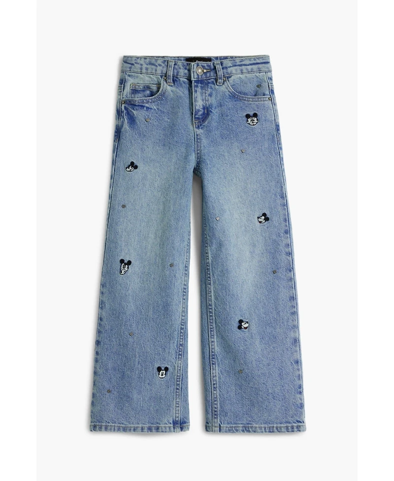 Desigual Girls's Wide Mickey jeans