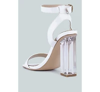 Poloma Clear Block Heel Party Sandals Women