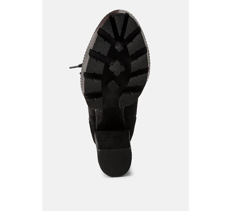 Womens birch block heeled ankle boots