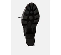 Womens birch block heeled ankle boots