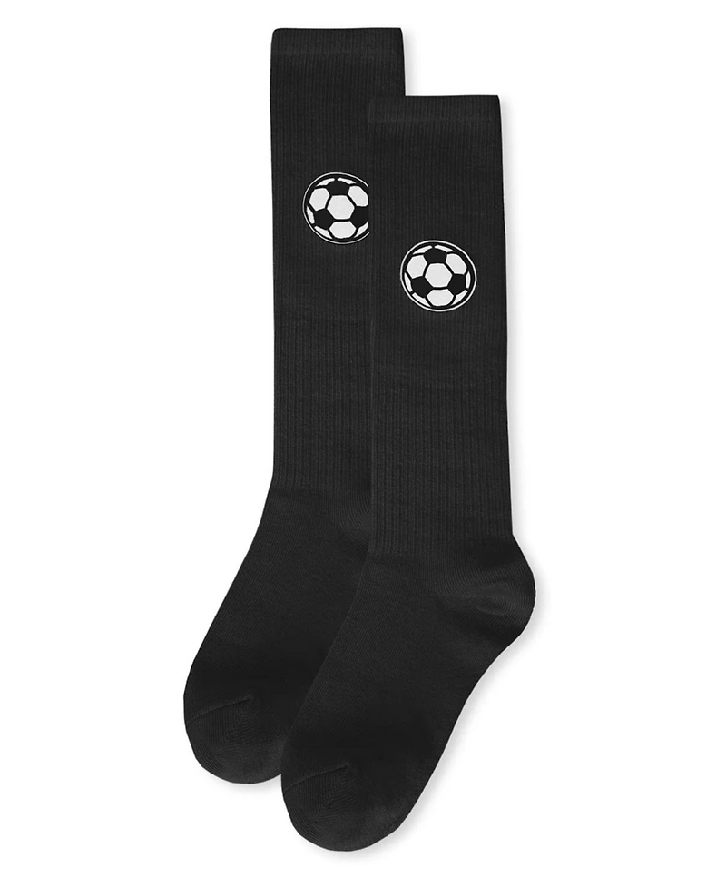 Memoi Little Girls Soccer Lover Cotton Blend Knee High Socks