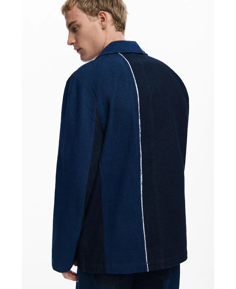 Desigual Men's Blazer with combined seams
