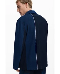 Desigual Men's Blazer with combined seams