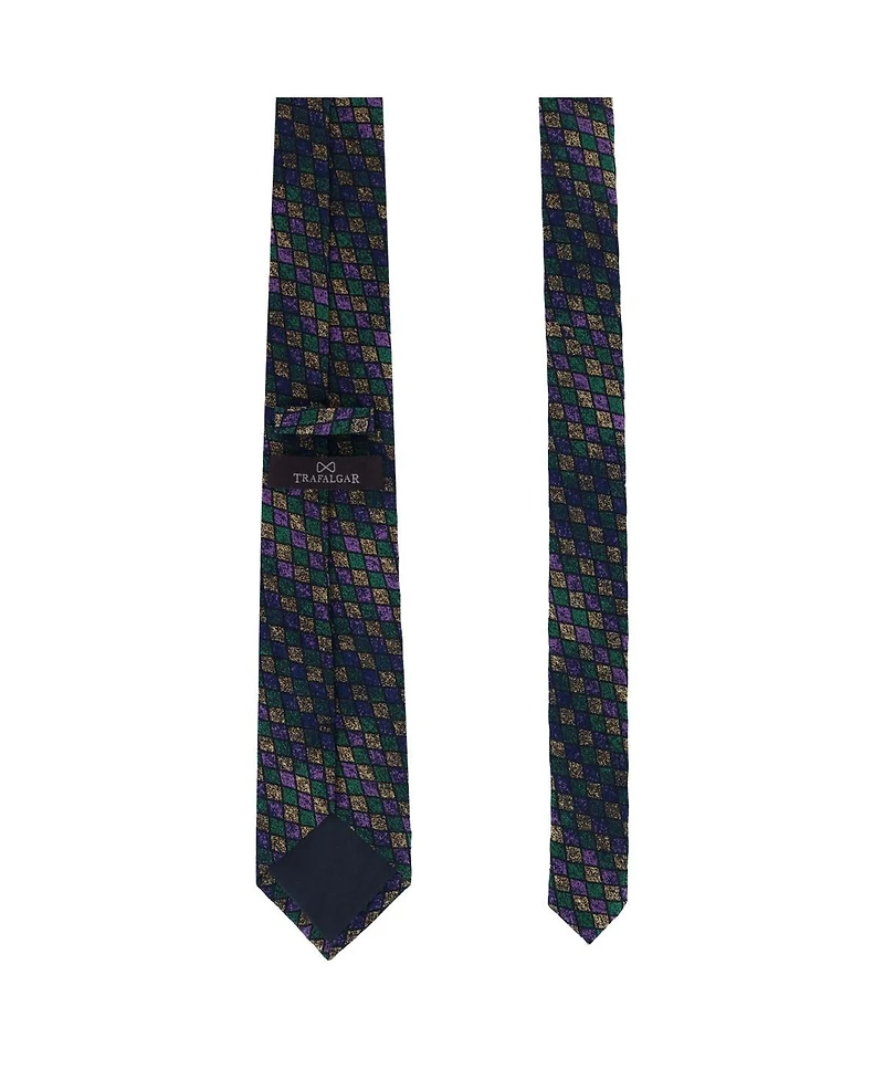 Trafalgar Carnival Diamond Multi-Colored Novelty Silk Necktie