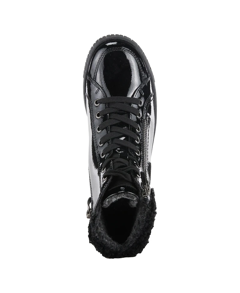 Spring Step Alps Water Resistant Boots with Sherpa Lining and Lace-Up Detail