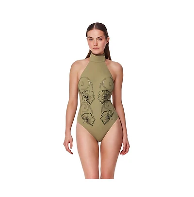 Gottex Women's Hokkaido Mock Neck One Piece