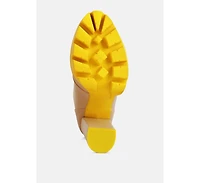 Womens larch cushion collared biker boots
