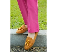 Folklore Micro Suede Tassel Womens Loafers Women