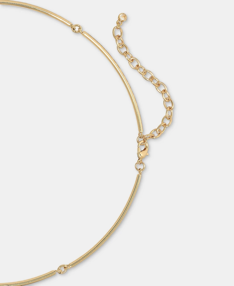 On 34th Crystal Structured Gold Tone Pendant Necklace, Macy's Exclusive