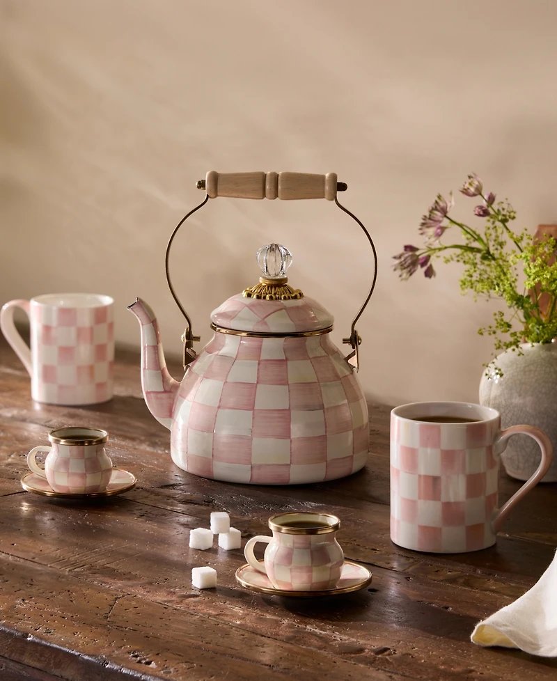MacKenzie-Childs Rosy Check Porcelain Mug