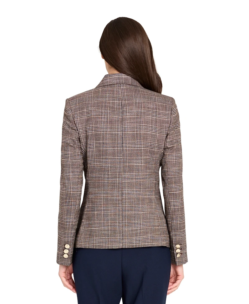 Tahari Asl Petite Plaid Blazer Jacket