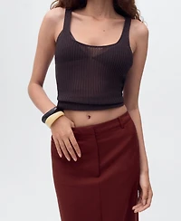 Mango Women's Slit Detail Long Pencil Skirt