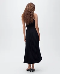 Mango Women's Pleated Crossover Skirt