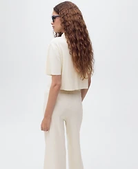 Mango Women's Short-Sleeved Knitted Jacket