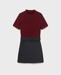 Mango Women's Belted Short Dress
