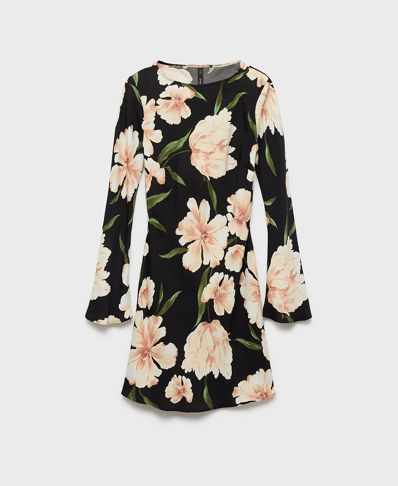 Mango Women's Short Floral-Print Dress