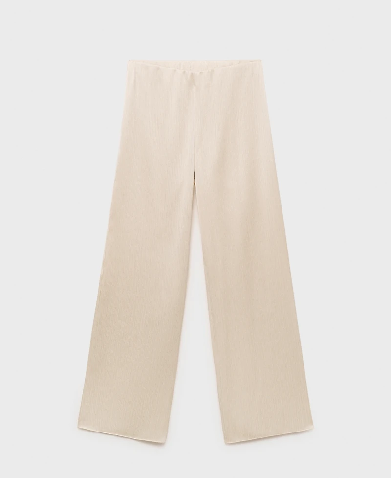 Mango Women's Elastic Waist Pleated Pants