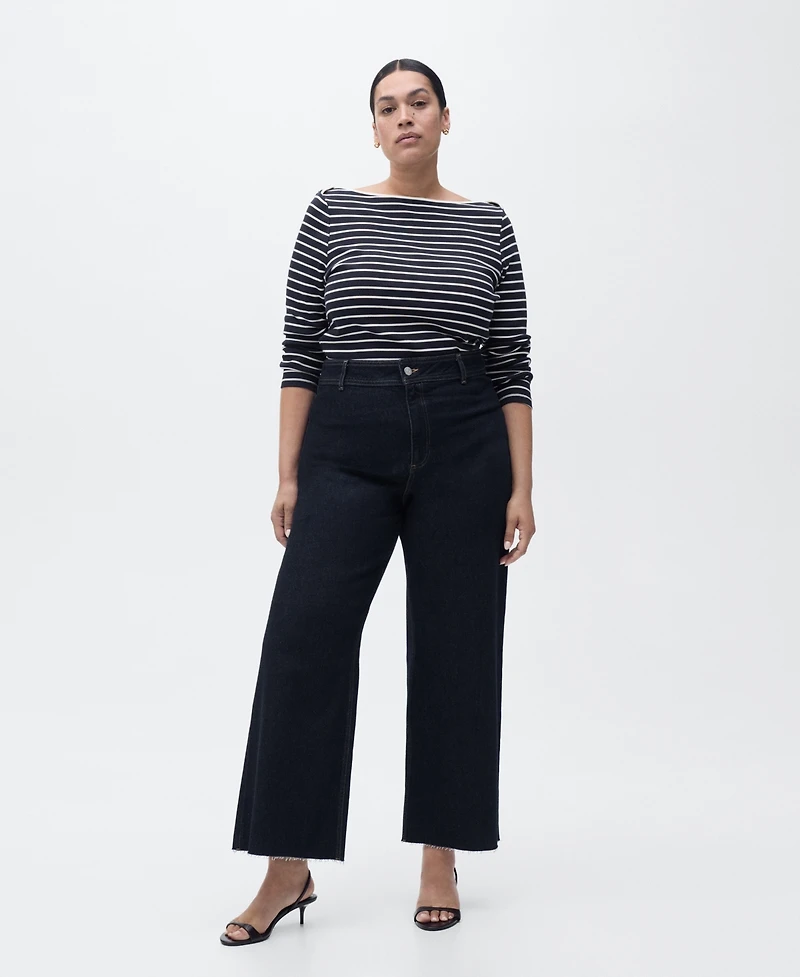 Mango Women's Catherin Culotte High-Rise Jeans