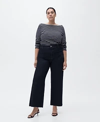 Mango Women's Catherin Culotte High-Rise Jeans