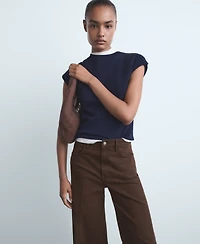 Mango Women's High-Waisted Wide-Leg Jeans