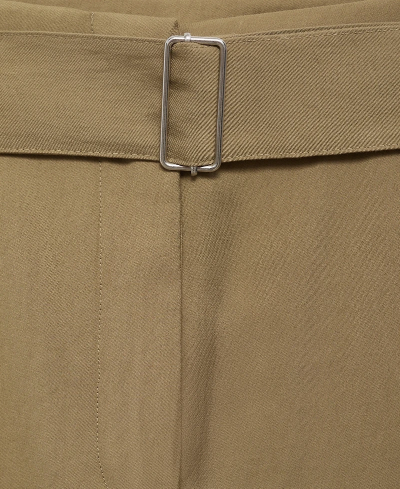 Mango Women's Belted Paper bag Pants