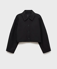 Mango Women's Pockets Cropped Jacket