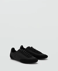 Mango Women's Combined Suede Leather Sneakers
