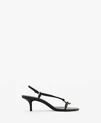 Mango Women's Hoop Detail Heeled Sandals