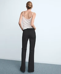 Mango Women's Violet Flared High-Rise Jeans