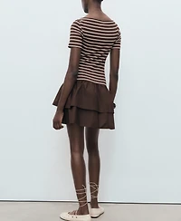Mango Women's Mixed Striped Dress