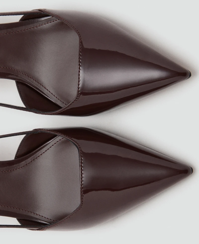 Mango Women's Kitten-Heel Patent Leather Shoes