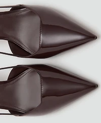 Mango Women's Kitten-Heel Patent Leather Shoes