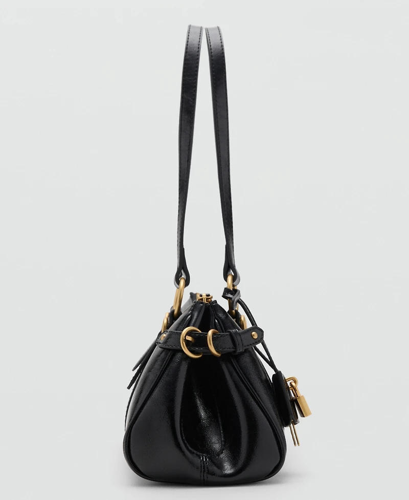 Mango Women's Charm Detail Bowling Shoulder Bag