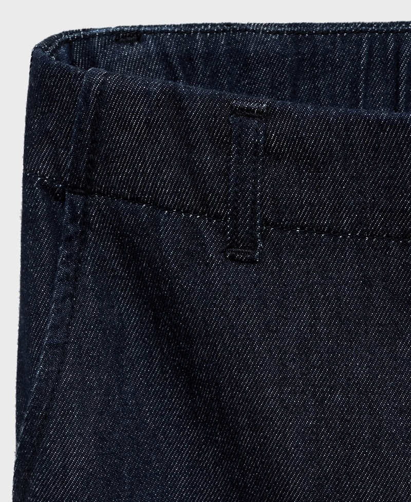 Mango Women's High-Waisted Wide Leg Denim Pants