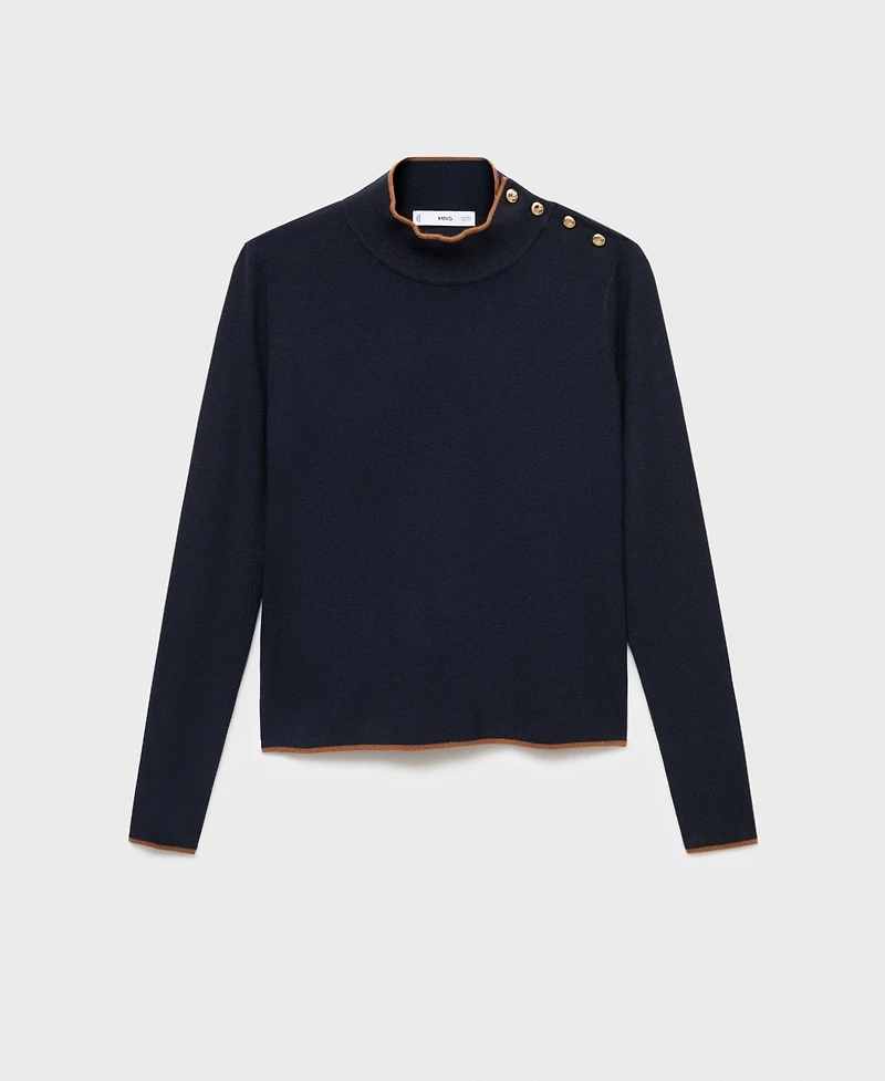 Mango Women's Perkins Collar Button Sweater