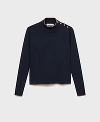 Mango Women's Perkins Collar Button Sweater