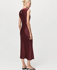 Mango Women's Fitted Satin Dress