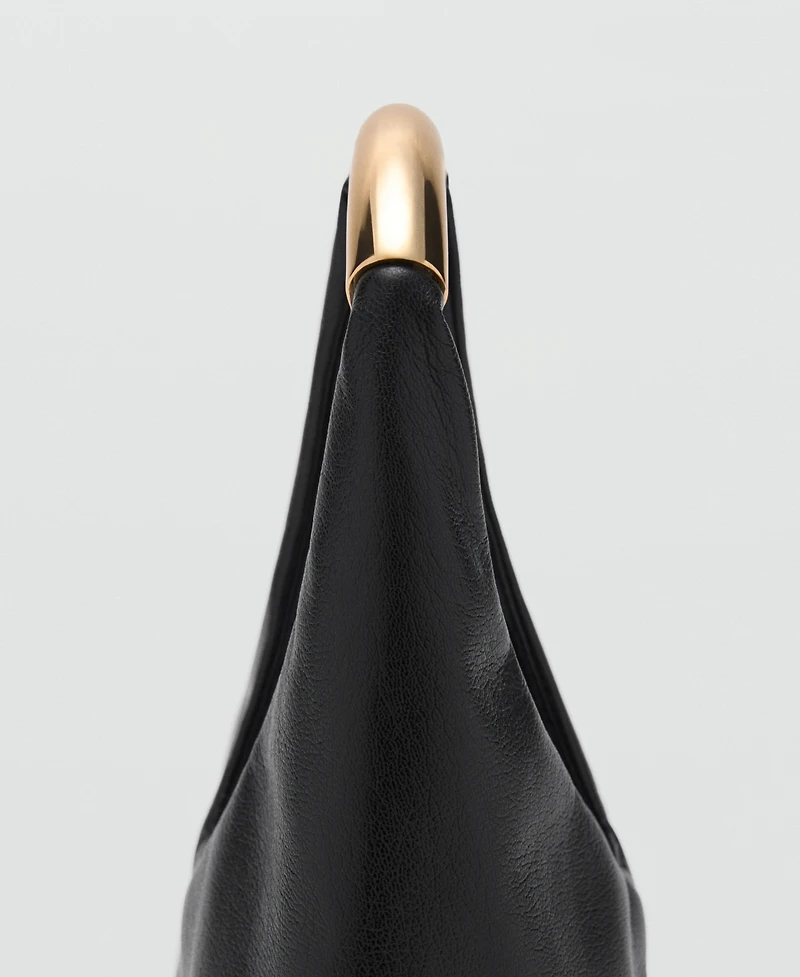 Mango Women's Metal Handle Handbag
