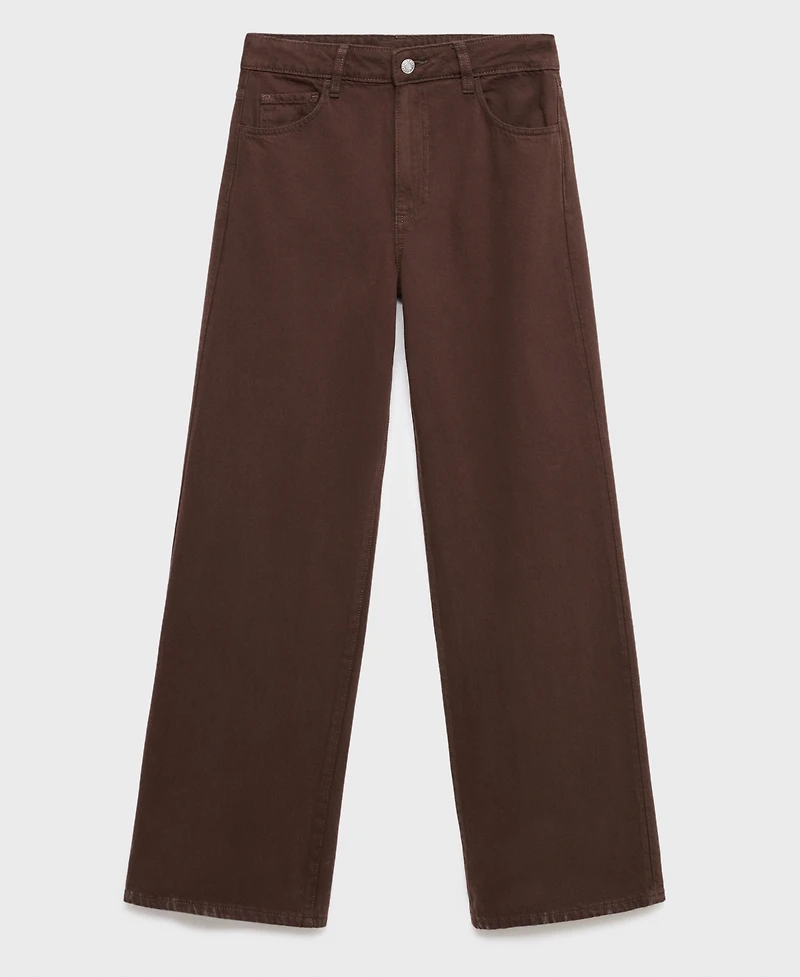 Mango Women's Danila Wide Leg High-Rise Jeans