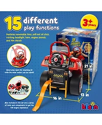 Theo Klein Interactive Toy Car and Engine Service Maintenance Station Play Set