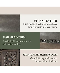 Maven Lane Pullman Bar Stool in Reclaimed Oak Finish, Ronan Stone, Set of 2