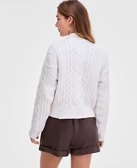 Bar Iii Women's Cropped Cable-Knit Sweater
