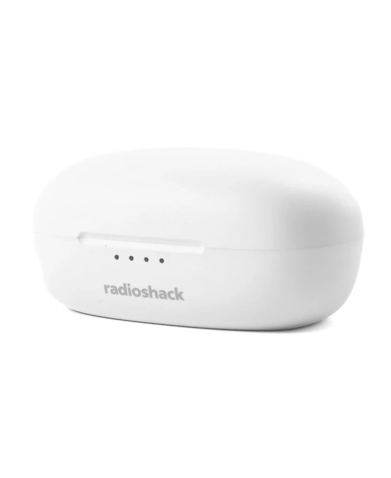Radioshack True Wireless Headphones 400MAH Active Noise Cancelling IPX5 White 3304381